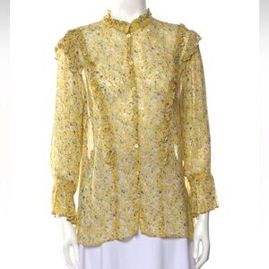 Zadig & Voltaire button up blouse with frills